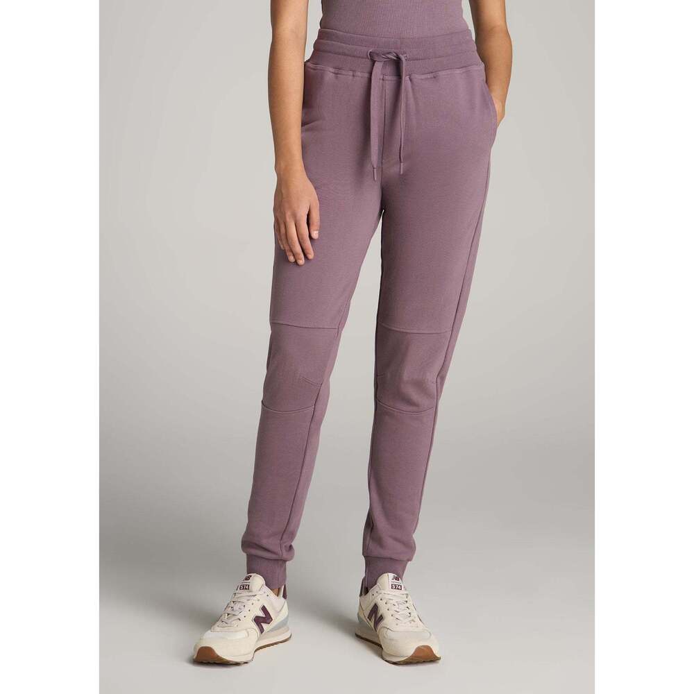 American Tall Wearever French Terry Tall Women's Joggers in Smoked Mauve Size XS